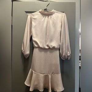 Champagne colored high neck cocktail dress. Size small from Vici boutique.